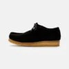 Clarks Originals WALLABEE - Sportlicher Schnürer - Black Vegan
