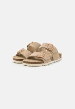 Pier One LEATHER - Pantolette Flach - Beige -Schickes Schuh Geschäft 5e6f22e4ce4b4fad8910aecdf2f52ef9