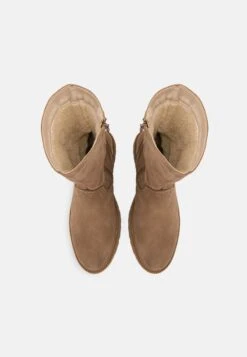 Pier One LEATHER WINTER BOOT - Stiefel - Taupe -Schickes Schuh Geschäft 6764689a7b054af99a293cad010b9f7b