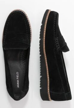 Anna Field COMFORT LEATHER - Slipper - Black -Schickes Schuh Geschäft cfa07cd963784bf69b43bc908cbd5eb6