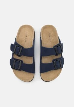 Pier One LEATHER UNISEX - Hausschuh - Dark Blue -Schickes Schuh Geschäft feb43abb471d45779a9fed9dbe6c4c2c